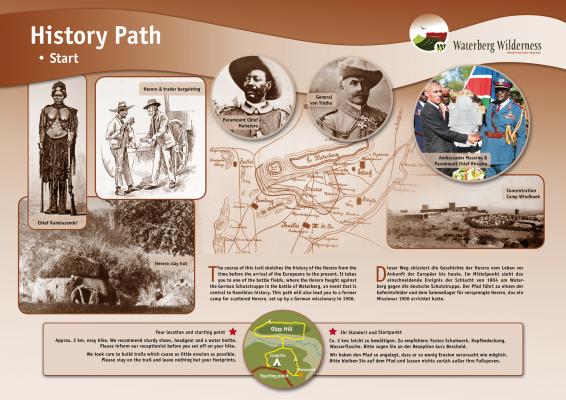 Geschichtslehrpfad über die Vertreibung der Herero am Waterberg