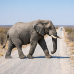 Elefant in der Etosha Pfanne in Namibia