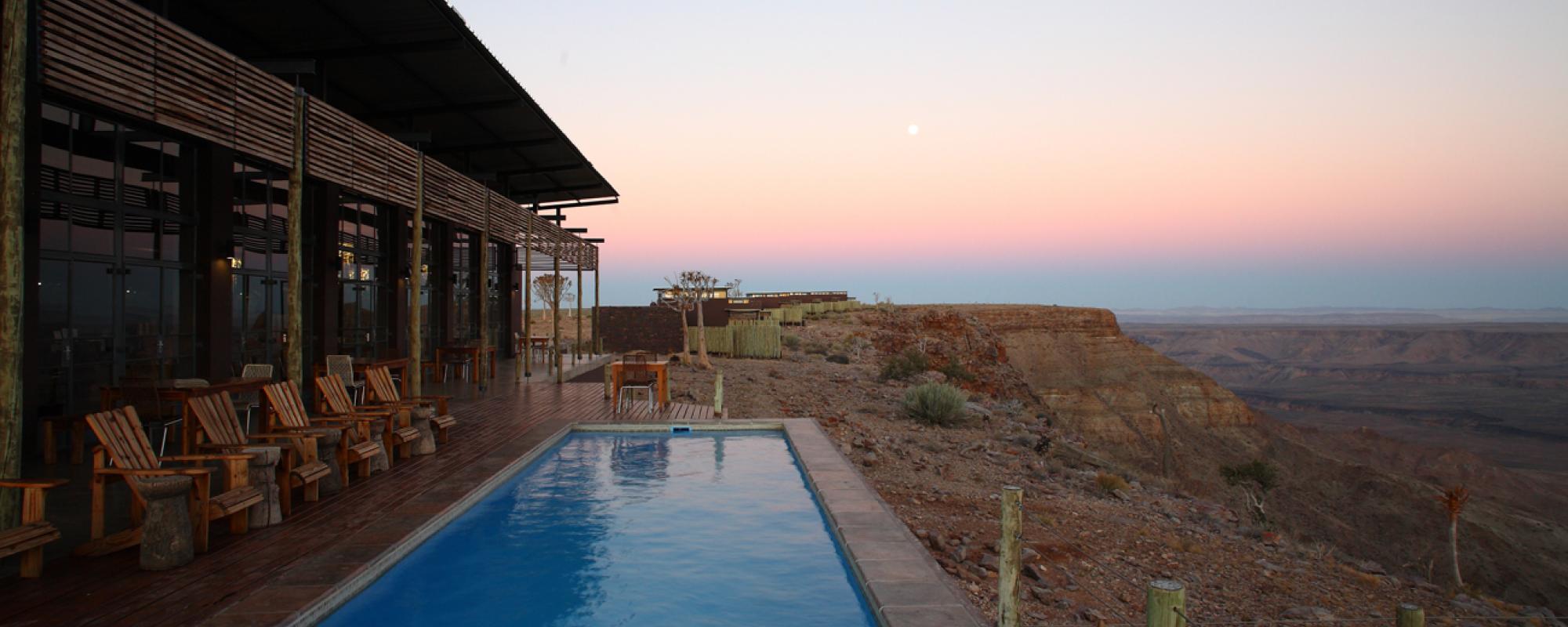 Pool der Fish River Lodge in Namibia 