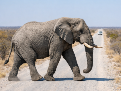 Elefant in der Etosha Pfanne in Namibia